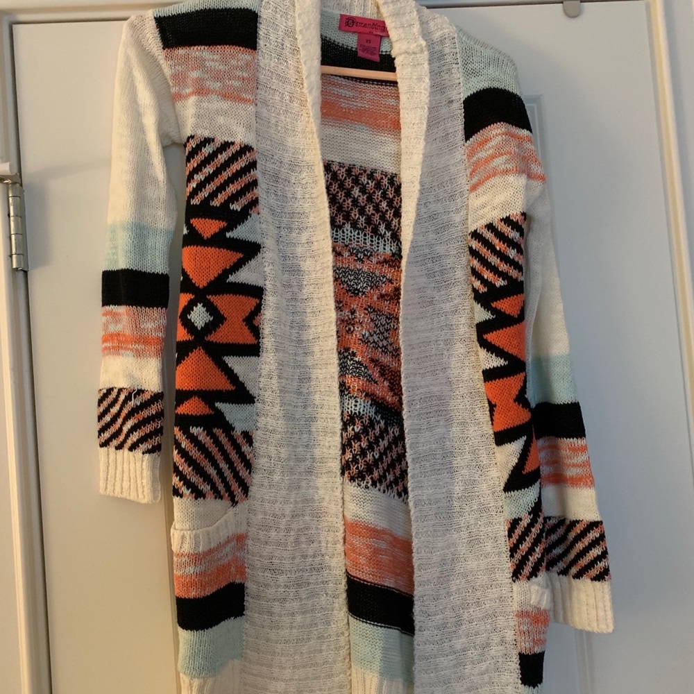 Multicolored longer sweater